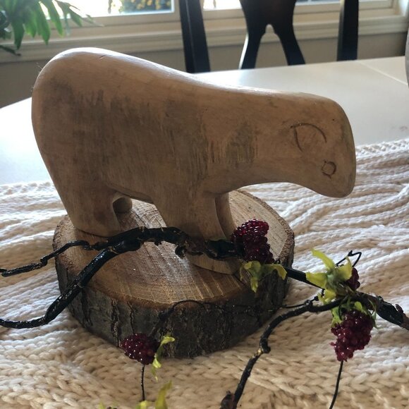 TARGET Other - CARVED WOOD POLAR BEAR FIGURINE (TARGET)